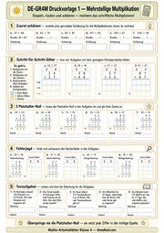 Arbeitsblatt „Mehrstellige Multiplikation“ aus dem Kurs Mathe-Arbeitsblätter Klasse 4