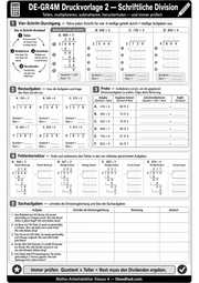 Arbeitsblatt „Schriftliche Division“ aus dem Kurs Mathe-Arbeitsblätter Klasse 4