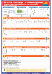 Arbeitsblatt „Brueche multiplizieren“ aus dem Kurs Mathe-Arbeitsblätter Klasse 5