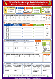 Arbeitsblatt „Brueche dividieren“ aus dem Kurs Mathe-Arbeitsblätter Klasse 5