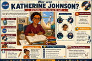 Infografik „Wer war Katherine Johnson“ aus dem Kurs Wer war Katherine Johnson? Lernkurs für Kinder