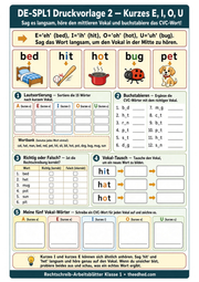 Englische Rechtschreibung – Arbeitsblatt 2 aus dem Lernpaket von Edhed Learning
