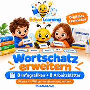 Wortschatz erweitern – 8 Infografiken + 8 Arbeitsblätter – Edhed Learning