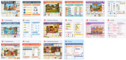 Grid of various educational web pages on a white background