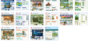 Grid of various landscape and nature-themed images on a white background
