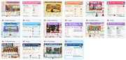 Grid of various educational websites on a white background