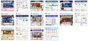 Grid of educational posters on a white background
