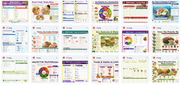 Collection of educational posters on a white background