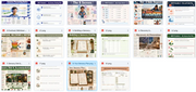 Grid of screenshots from various websites on a white background
