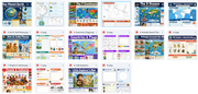 Collection of educational posters on a white background