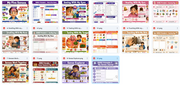 Collection of educational posters on a white background
