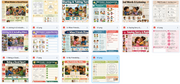 Collection of educational posters for children on a white background