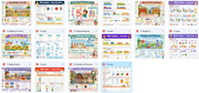 Grid of educational posters for children on a white background