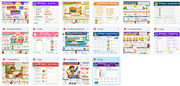 Collection of educational posters with various subjects and images on a white background