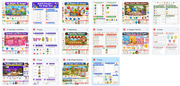 Grid of educational app screenshots on a white background