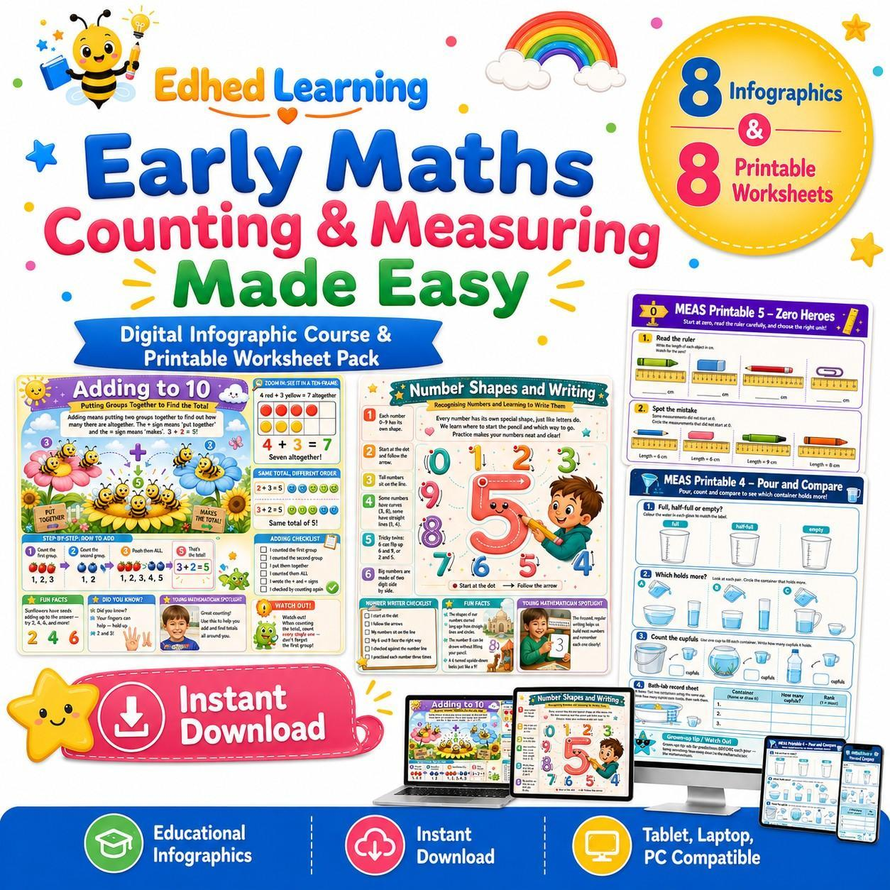 Edhed Learning Early Maths, Counting & Measuring digital course product image