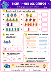 Ficha imprimible 1: Une los grupos