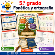 Portada del curso de fonética y ortografía de 5.º grado