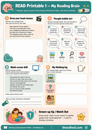 Free My Reading Brain printable comprehension worksheet