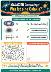 Arbeitsblatt 1 aus dem Lernpaket Galaxien und die Milchstraße – Edhed Learning