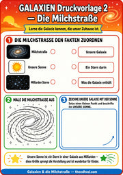 Arbeitsblatt 2 aus dem Lernpaket Galaxien und die Milchstraße – Edhed Learning