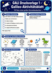 Arbeitsblatt 1 aus dem Lernpaket Galileo Galilei für Kinder – Edhed Learning