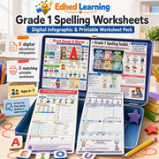 Edhed Learning Grade 1 Spelling Worksheets digital course product image