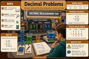 Grade 4 decimal word problems educational infographic