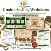 Edhed Learning Grade 4 Spelling Worksheets digital course product image