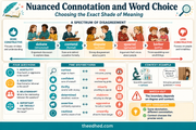 Nuanced connotation and word choice infographic for Grade 5 learners