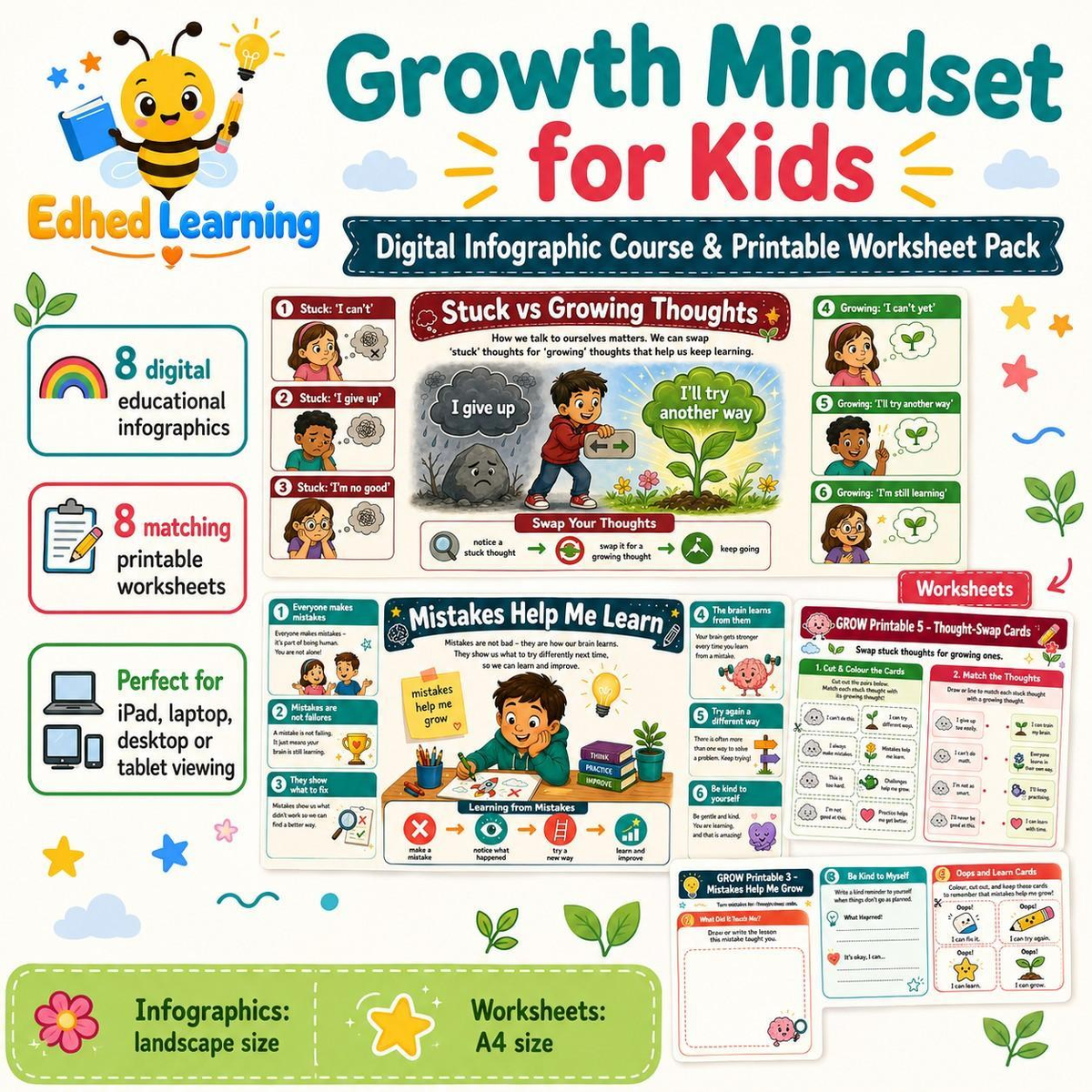 Edhed Learning Growth Mindset for Kids digital course product image