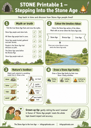 Stone Age worksheet 1 preview from the history through the ages bundle