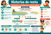 Infografía en español Historias de resta