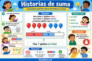 Infografía en español Historias de suma
