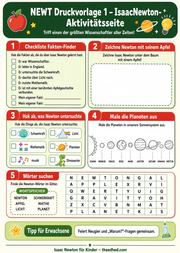 Arbeitsblatt 1 aus dem Lernpaket Isaac Newton für Kinder – Edhed Learning