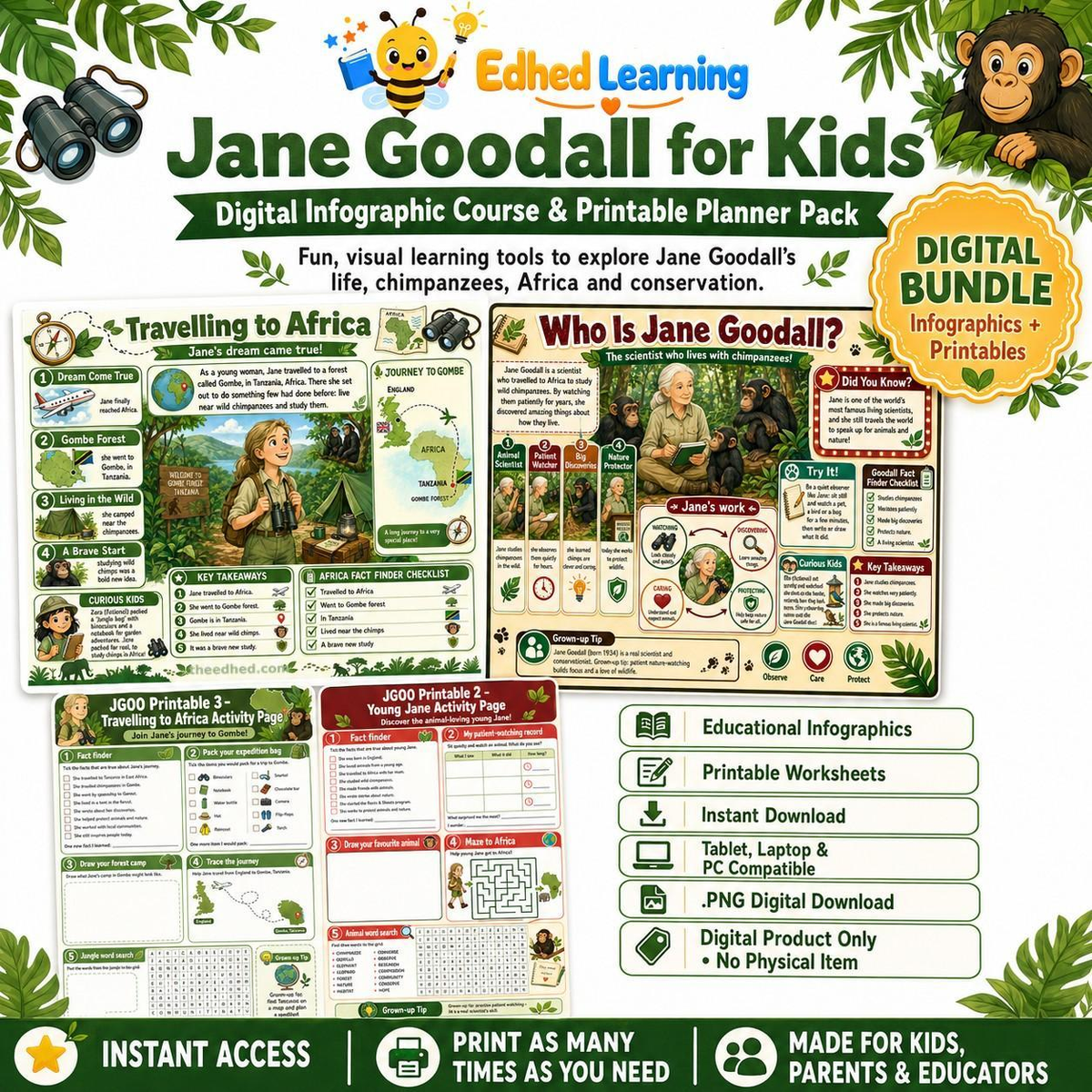Edhed Learning Jane Goodall digital course product image