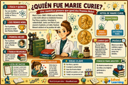 Infografía en español Quién fue Marie Curie: física, química y ganadora de dos Premios Nobel