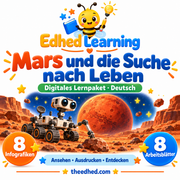 Edhed Learning Lernpaket Mars und die Suche nach Leben mit 8 Infografiken und 8 Arbeitsblättern