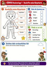 Arbeitsblatt 1 aus dem Lernpaket Mein erstaunlicher Körper – Edhed Learning