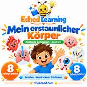 Edhed Learning Lernpaket Mein erstaunlicher Körper mit 8 Infografiken und 8 Arbeitsblättern