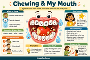 Chewing and My Mouth educational digestion infographic for children