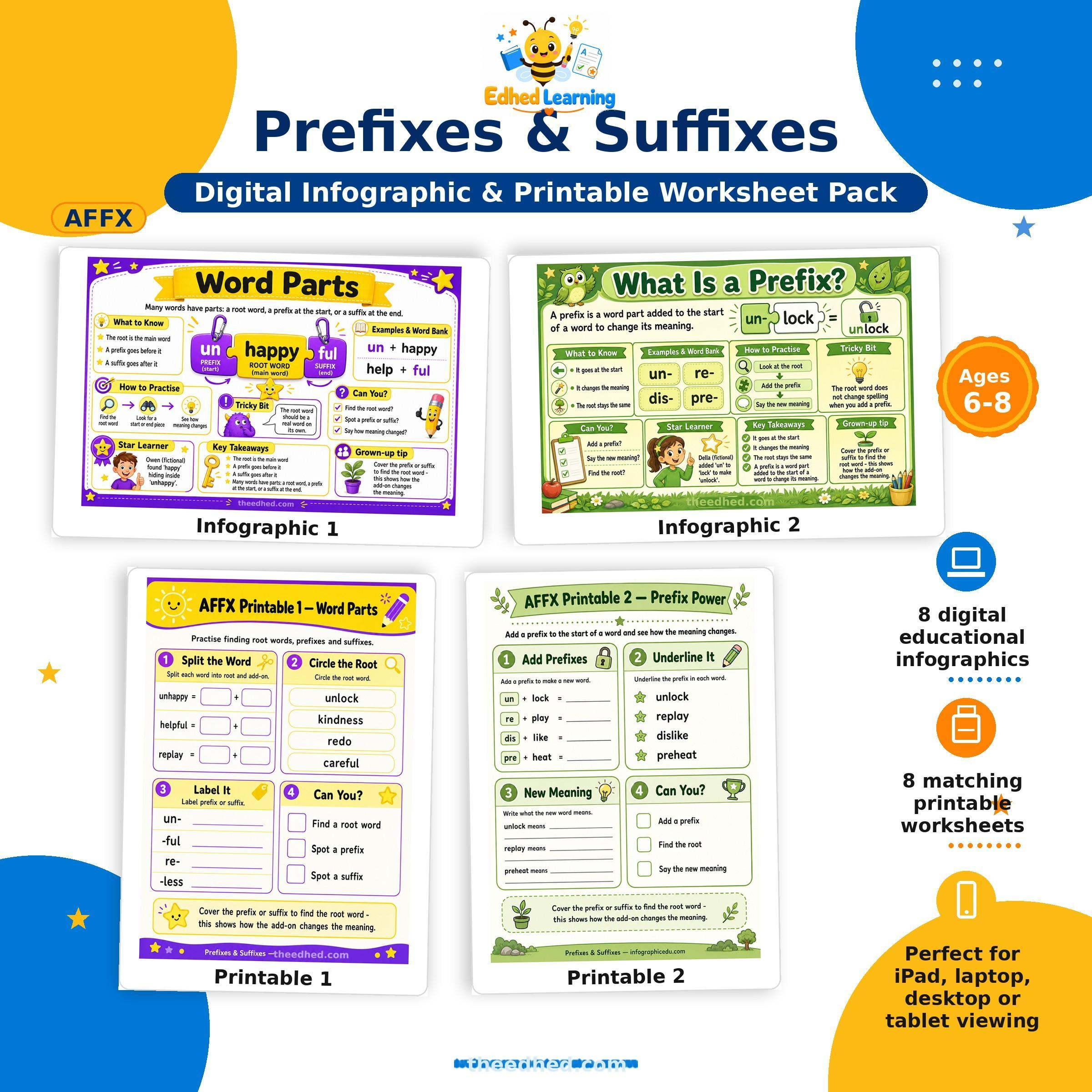 Edhed Learning Prefixes & Suffixes digital course product image