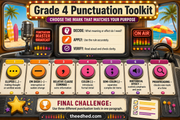 Grade 4 Punctuation Toolkit educational infographic
