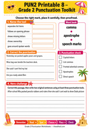 Grade 2 Printable 08 preview included in the Grades 1–5 Punctuation Mastery BUNDLE