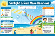 Sunlight and Rain Make Rainbows educational infographic preview