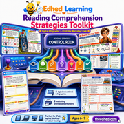 Reading Comprehension Strategies Toolkit digital course and printable worksheet pack for ages 6 to 9