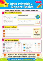 Report Basics printable worksheet for children