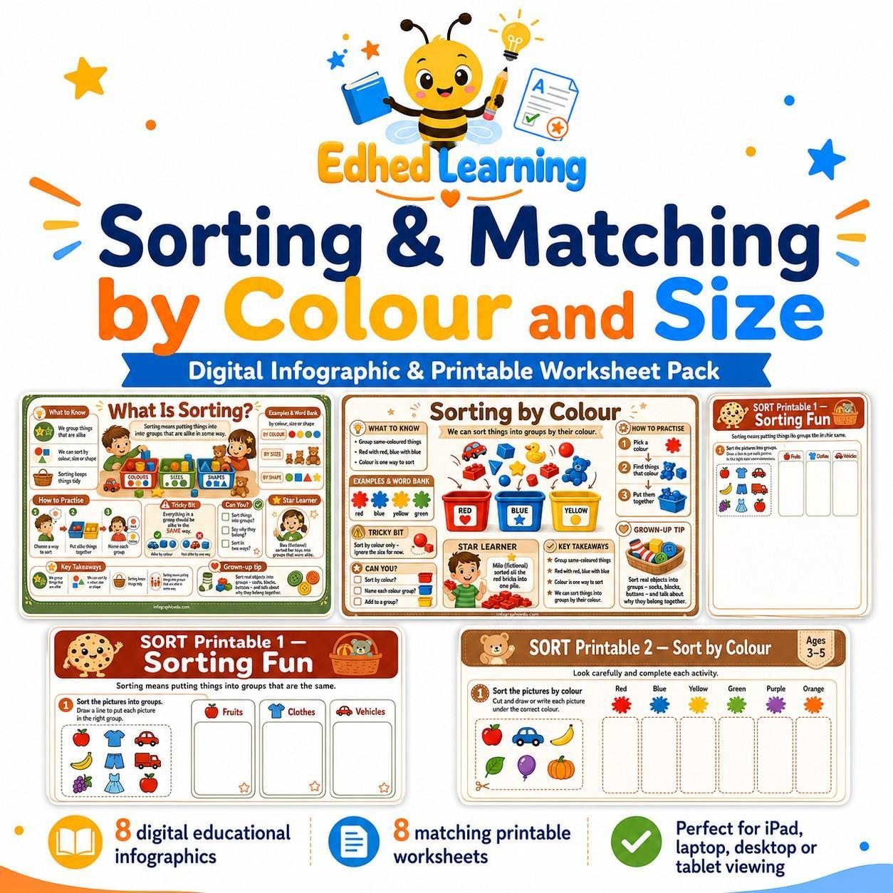 Edhed Learning Sorting & Matching by Colour and Size digital course product image
