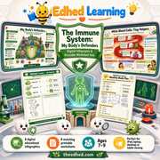 The Immune System My Body's Defenders digital infographic and printable worksheet pack for ages 7 to 9
