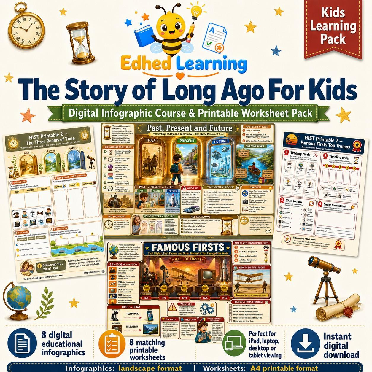 Edhed Learning The Story of Long Ago For Kids digital course product image